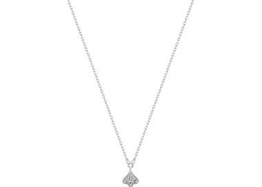 Collier diamant 0.03ct Or Blanc 750