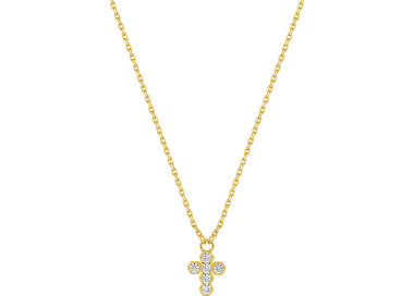 Collier oxyde(s) de zirconium Or Jaune 750