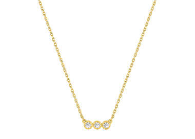 Collier oxyde(s) de zirconium Or Jaune 750