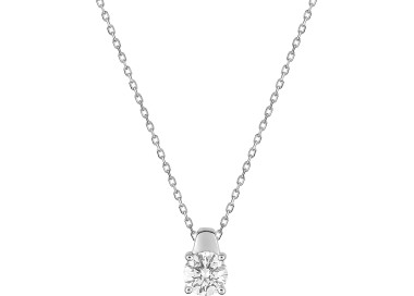 Collier diamant 0.50ct Or Blanc 750