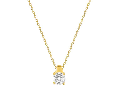 Collier diamant 0.50ct Or Jaune 750