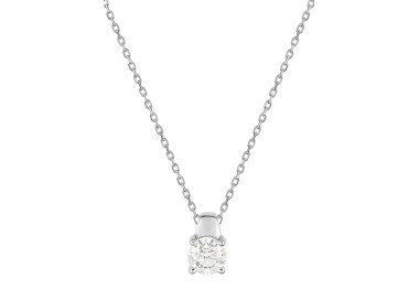 Collier diamant 0.40ct Or Blanc 750