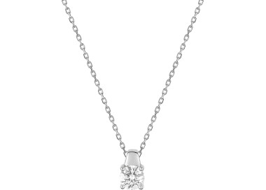 Collier diamant 0.30ct Or Blanc 750