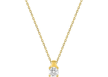 Collier diamant 0.30ct Or Jaune 750