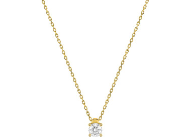 Collier diamant 0.20ct Or Jaune 750