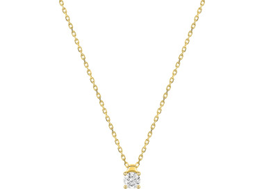 Collier diamant 0.15ct Or Jaune 750