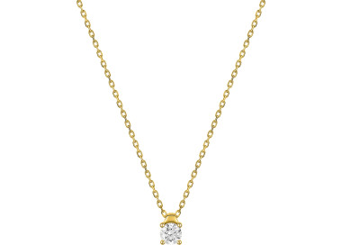 Collier diamant 0.15ct Or Jaune 750
