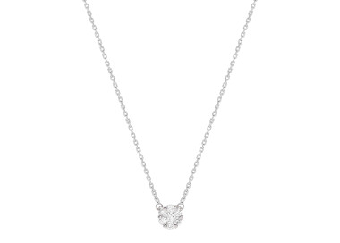 Collier diamant 0.20ct Or Blanc 750 42cm