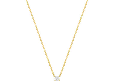 Collier diamant 0.08ct Or Jaune 750 42cm