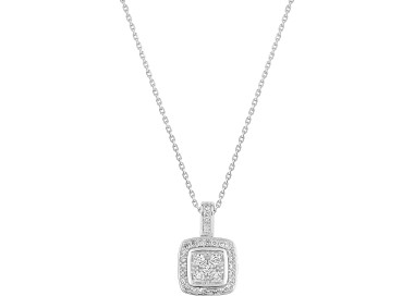 Collier diamant 0.35ct Or Blanc 750