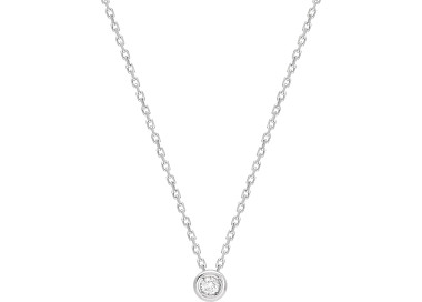 Collier diamant 0.04ct 42cm