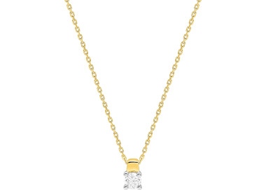 Collier diamant 0.18ct 42cm