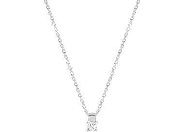 Collier diamant 0.08ct 42cm
