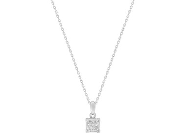 Collier diamant 0.15ct 42cm