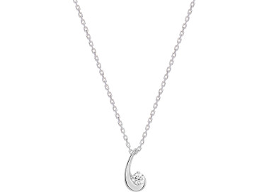 Collier diamant 0.08ct 42cm