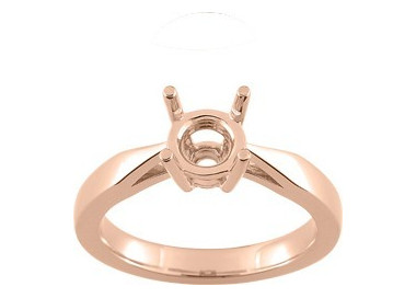 Solitaire monture pour.1.0cts Or Rose 750