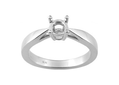 Solitaire monture pour.0.70cts Or Blanc 750