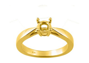 Solitaire monture pour.0.70cts Or Jaune 750