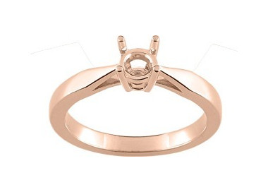 Solitaire monture pour.0.50cts Or Rose 750