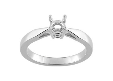 Solitaire monture pour.0.50cts Or Blanc 750