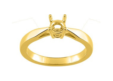 Solitaire monture pour.0.50cts Or Jaune 750