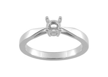 Solitaire monture pour.0.45cts Or Blanc 750
