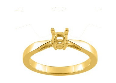 Solitaire monture pour.0.45cts Or Jaune 750