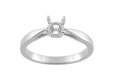 Solitaire monture pour.0.40cts Or Blanc 750
