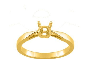 Solitaire monture pour.0.40cts Or Jaune 750