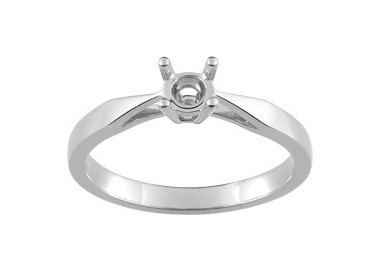 Solitaire monture pour.0.35cts Or Blanc 750
