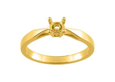 Solitaire monture pour.0.35cts Or Jaune 750