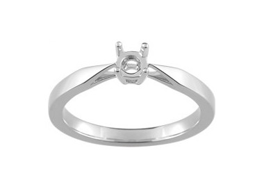 Solitaire monture pour.0.30cts Or Blanc 750