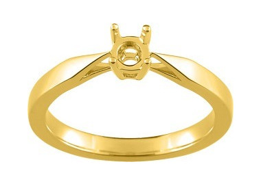 Solitaire monture pour.0.30cts Or Jaune 750