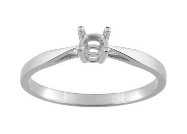 Solitaire monture pour.0.23cts Or Blanc 750