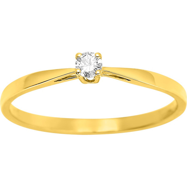 Solitaire diamant 0.08ct Or...