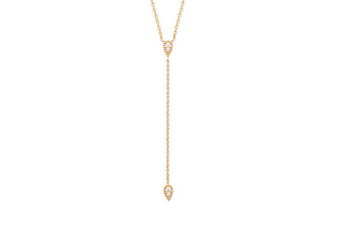 Collier plaqué Or 750 oxyde de zirconium