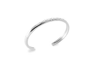 Jonc argent 925 rhodié oxydes de zirconium