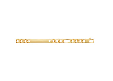 Bracelet gourmette homme plaqué Or 750