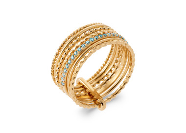 Bague plaqué Or 750 pierre(s) synthétique(s)