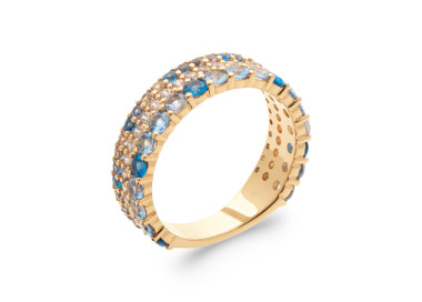 Bague plaqué Or 750 oxyde de zirconium