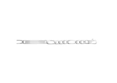 Identité argent maille figaro 1 et 3 8mm