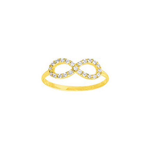 Bague infini Or Jaune 375