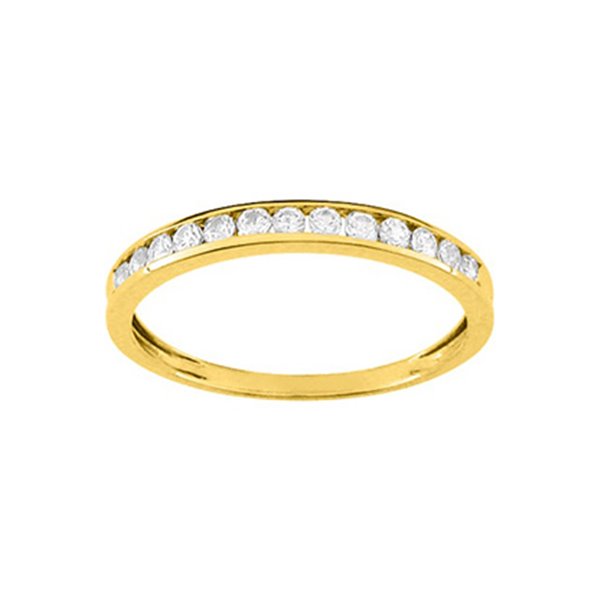 Bague oxyde(s) de zirconium Or Jaune 750