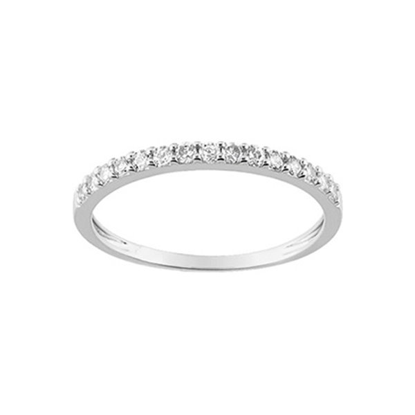 Bague oxyde(s) de zirconium Or Blanc 375
