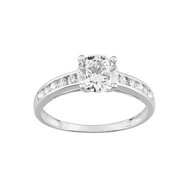 Bague oxyde(s) de zirconium Or Blanc 375