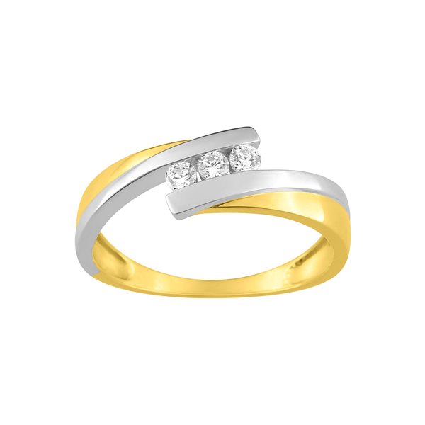 Bague oxyde(s) de zirconium Or Jaune et blanc Or 750