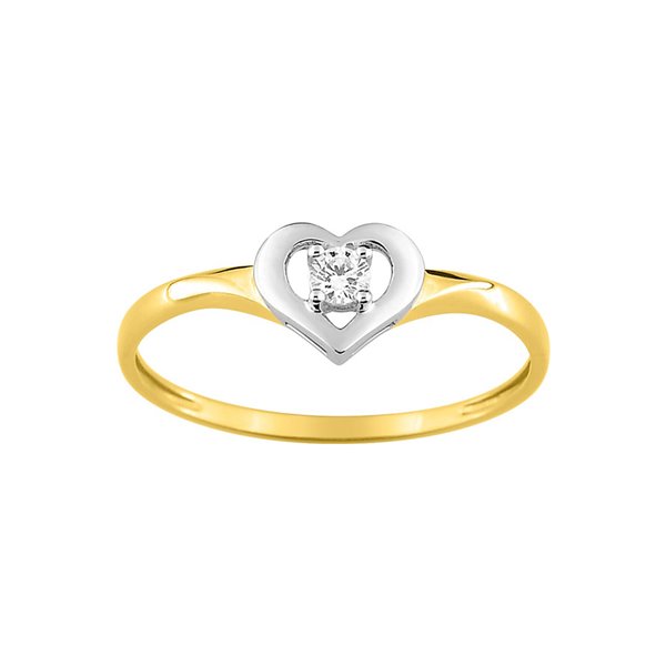 Bague oxyde(s) de zirconium Or Jaune 750 rhodiée