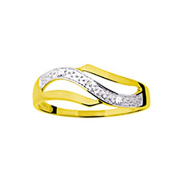 Bague diamant 0.01ct Or Jaune 750