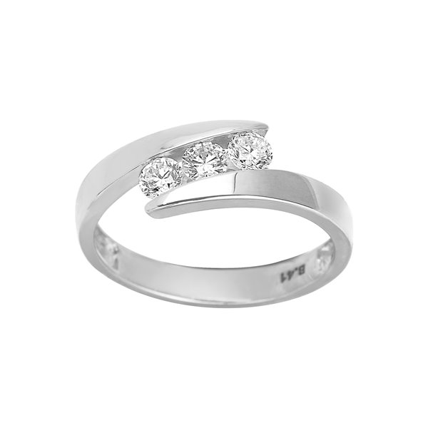 Bague diamant 0.42ct Or Blanc 750