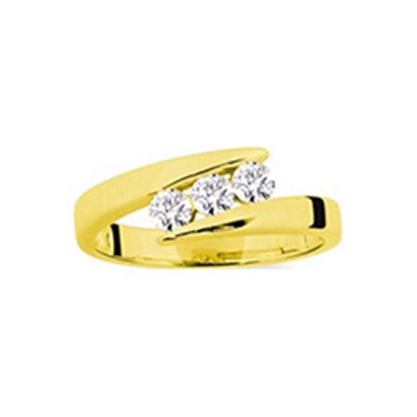Bague diamant 0.42ct Or Jaune 750